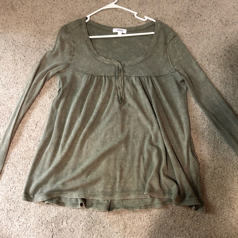 Ribbed long sleeve top